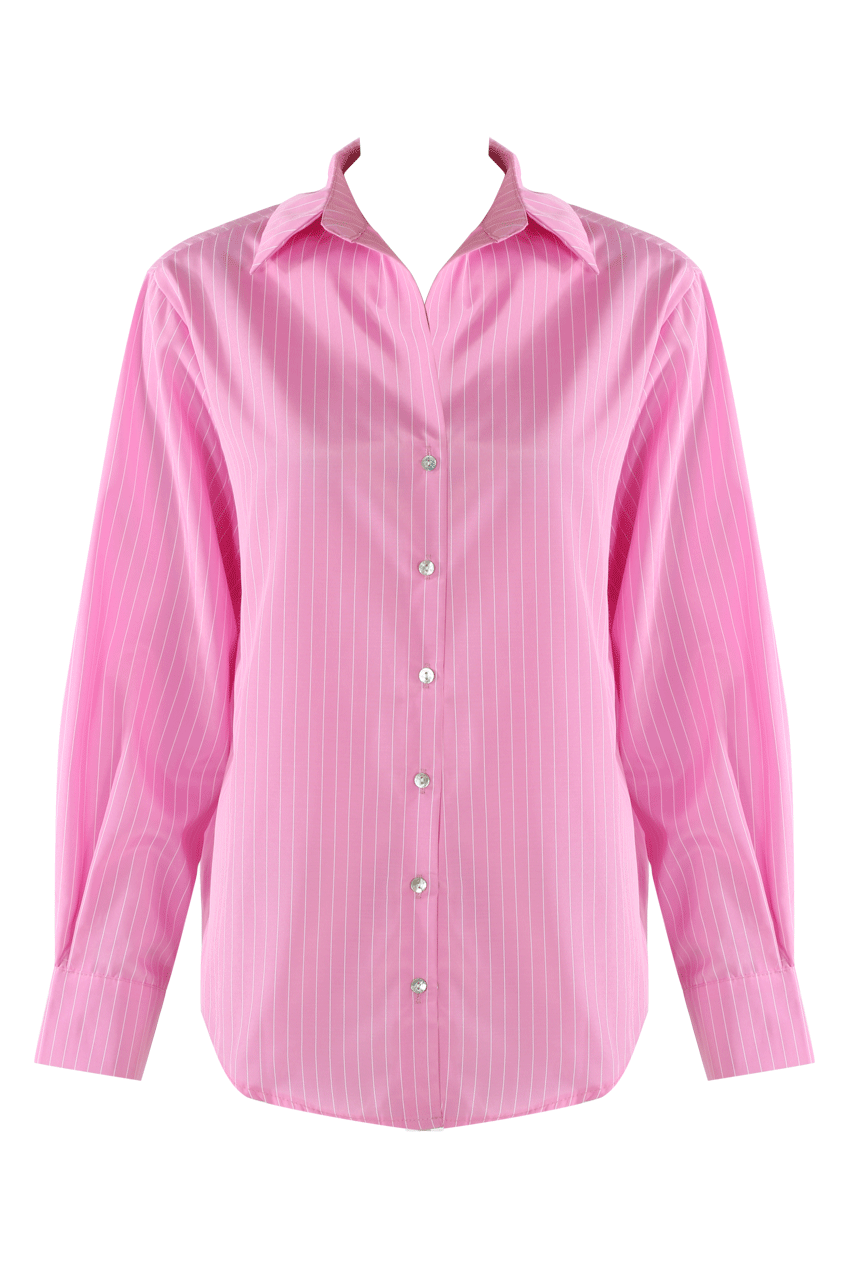 Striped Poplin Shirt - Pink