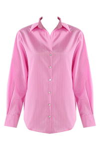 Striped Poplin Shirt - Pink