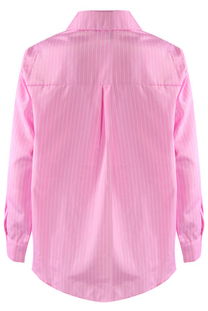 Striped Poplin Shirt - Pink