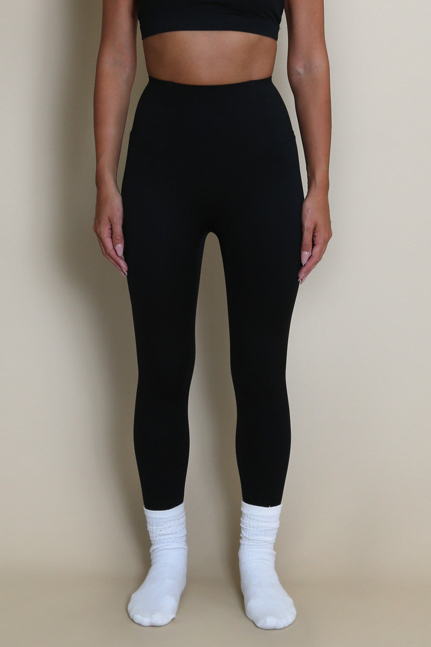 High Waisted Sports Energy Leggings - Black