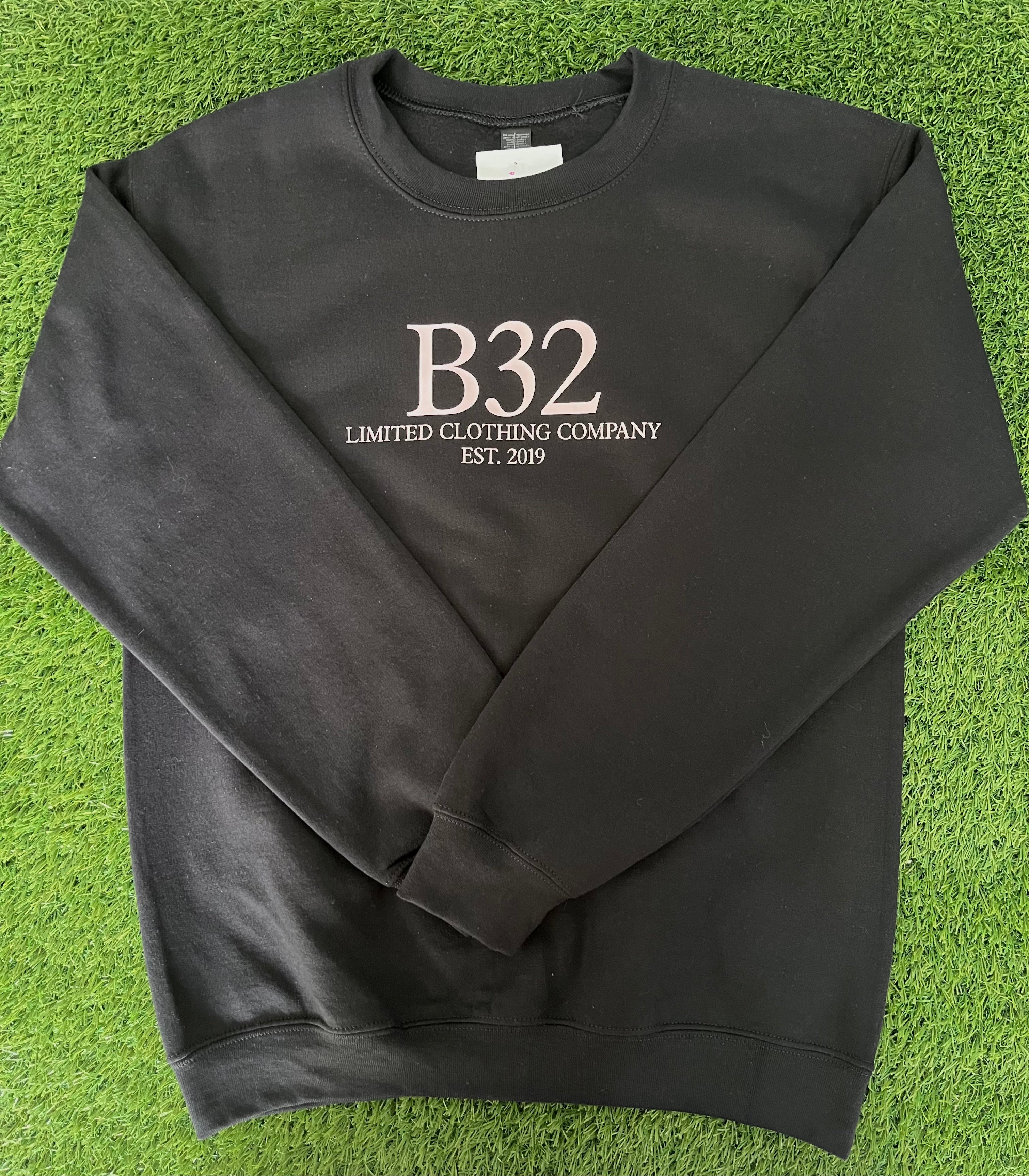 B32 Unisex Sweatshirt - Dark Red, Black & Pink