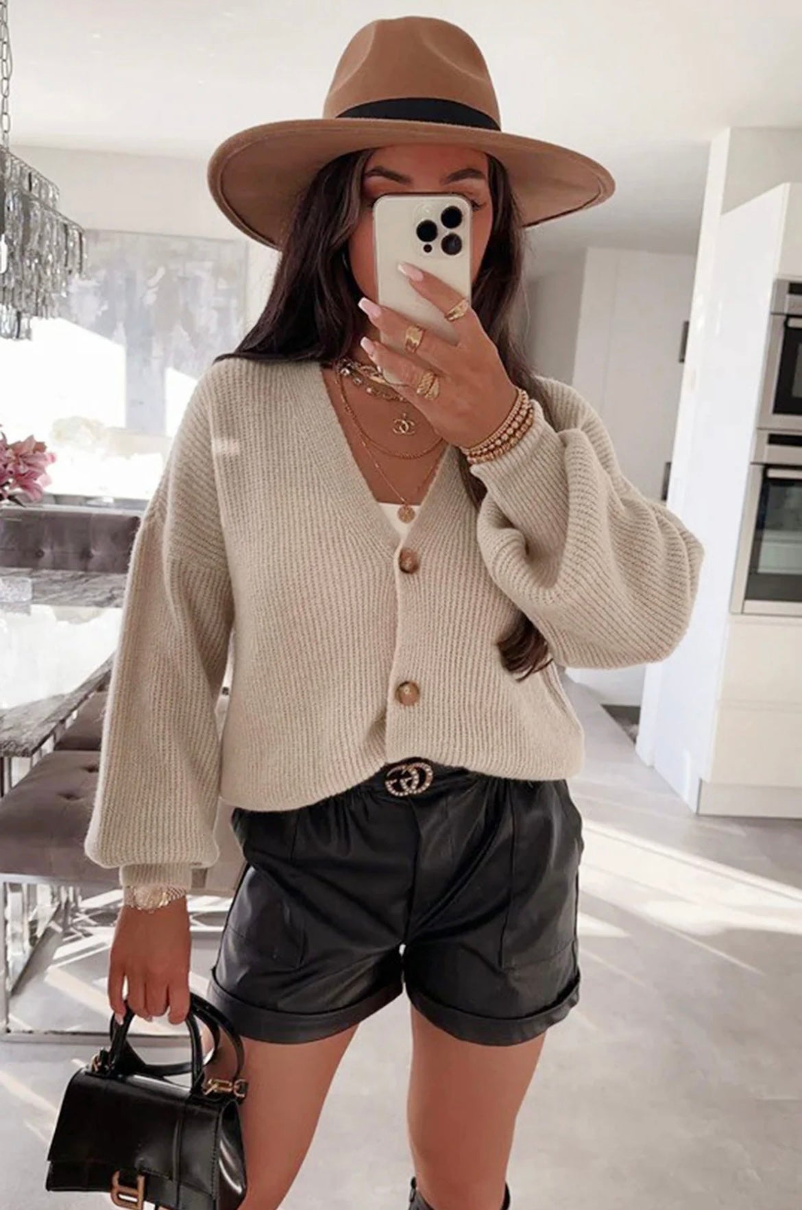 Stone Knitted Cardigan