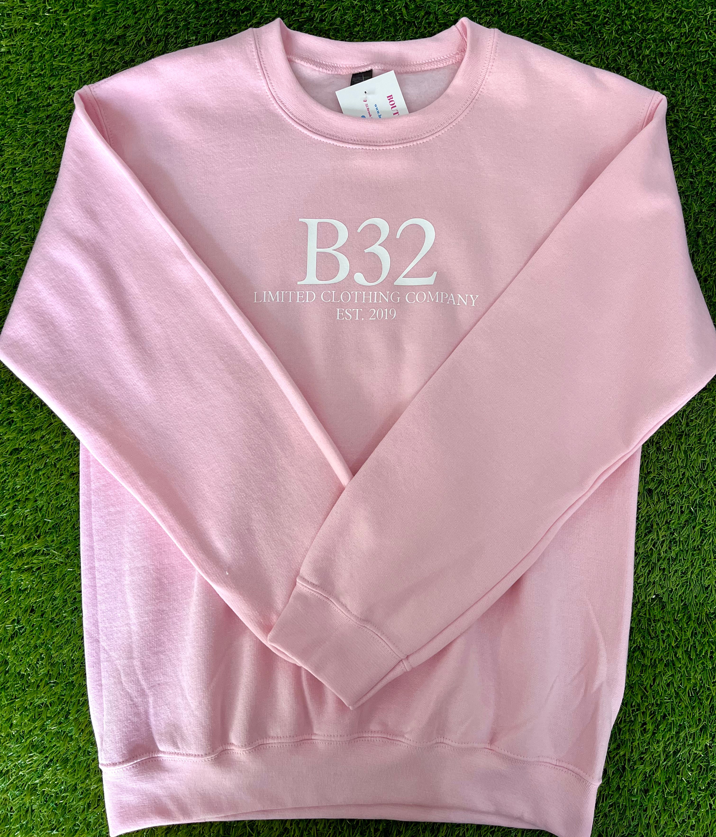 B32 Unisex Sweatshirt - Dark Red, Black & Pink