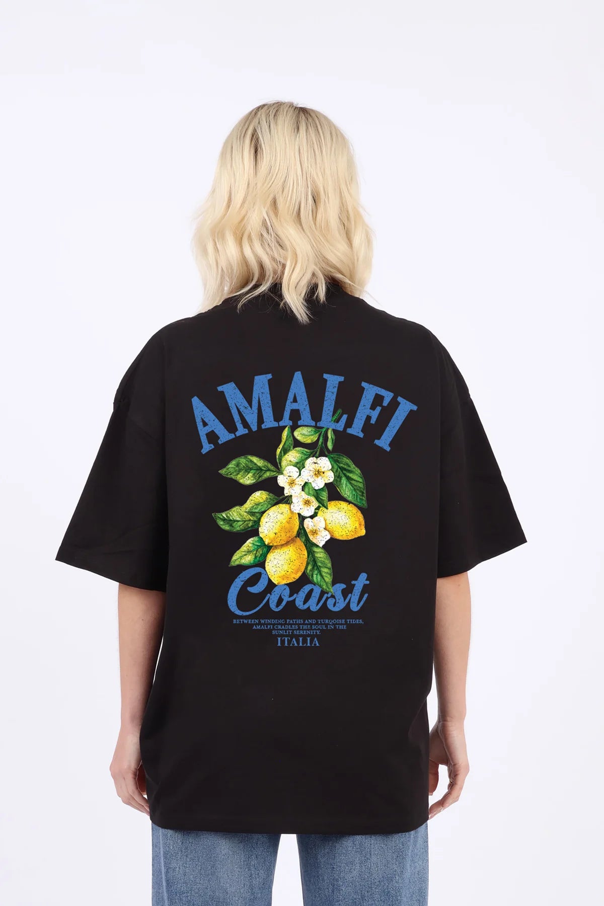 Amalfi Coast Oversized T-shirt - Black