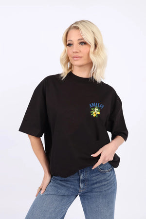 Amalfi Coast Oversized T-shirt - Black
