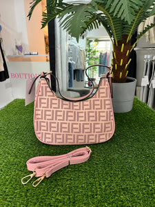 Pink Printed Over Shoulder & Cross Body Bag