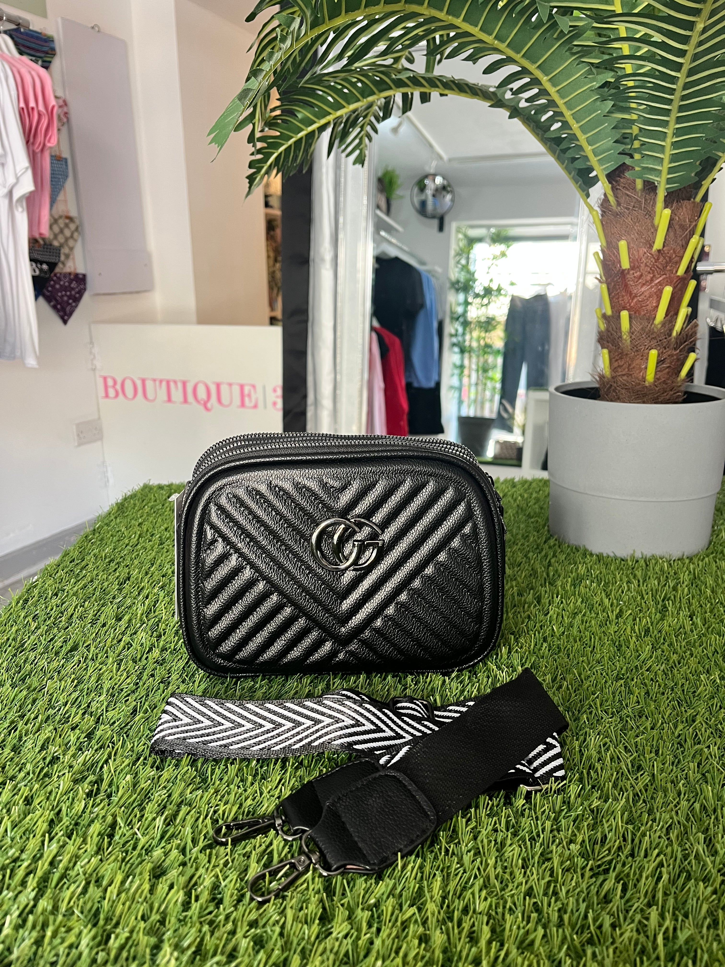 Black Cross Body Quilted Bag