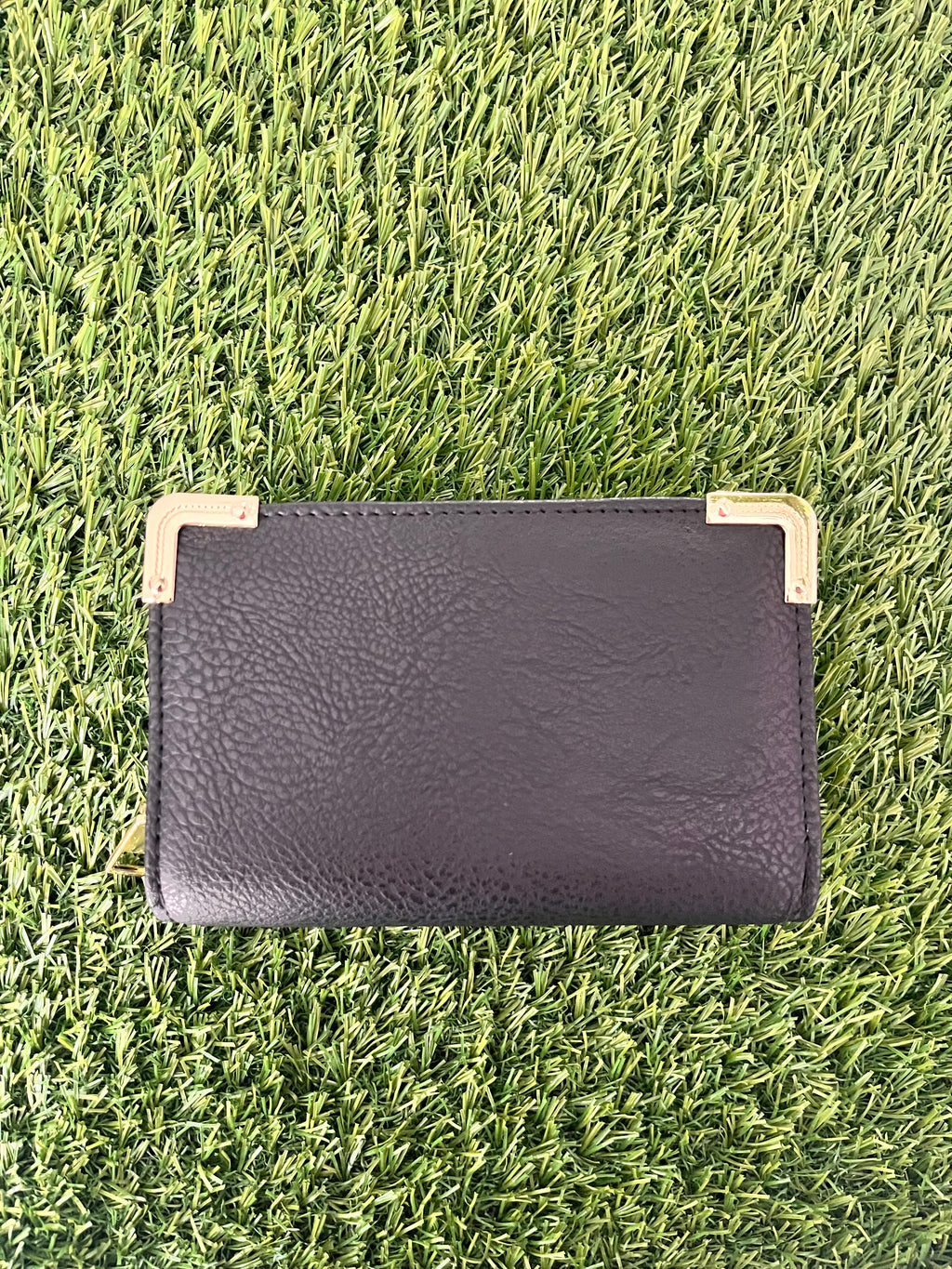 Black Leather Look Purse