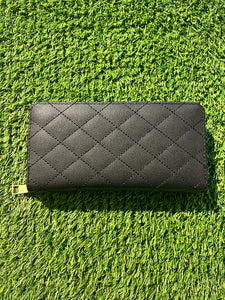 Quilted Purse - Grey & Black