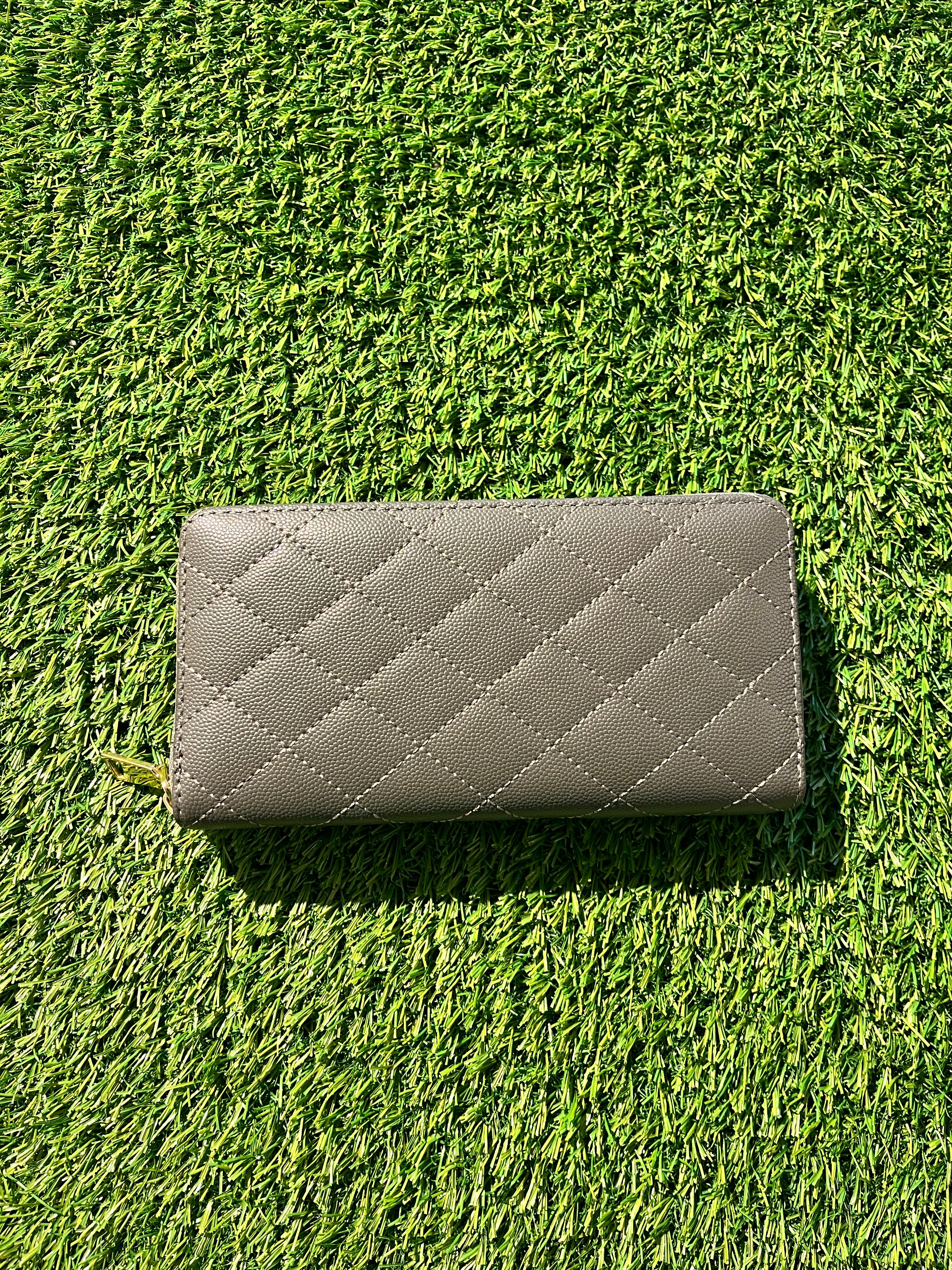 Quilted Purse - Grey & Black