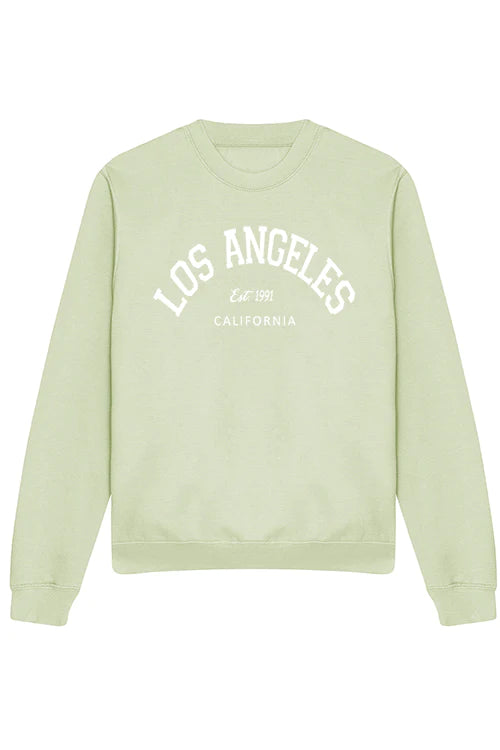 Unisex Los Angeles Sweatshirt - Light Green